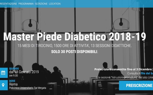 Master Piede Diabetico 2018-2019